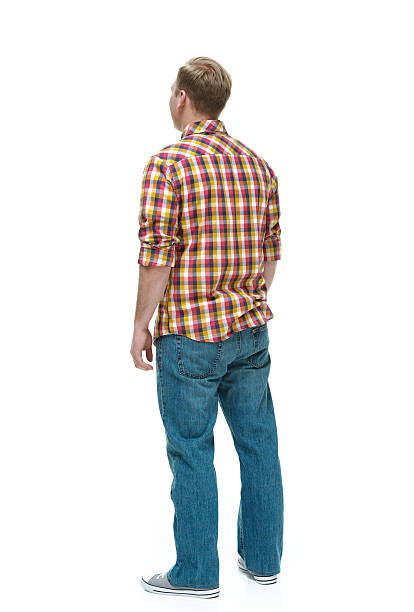 istock Rear view of man looking away 578559788
