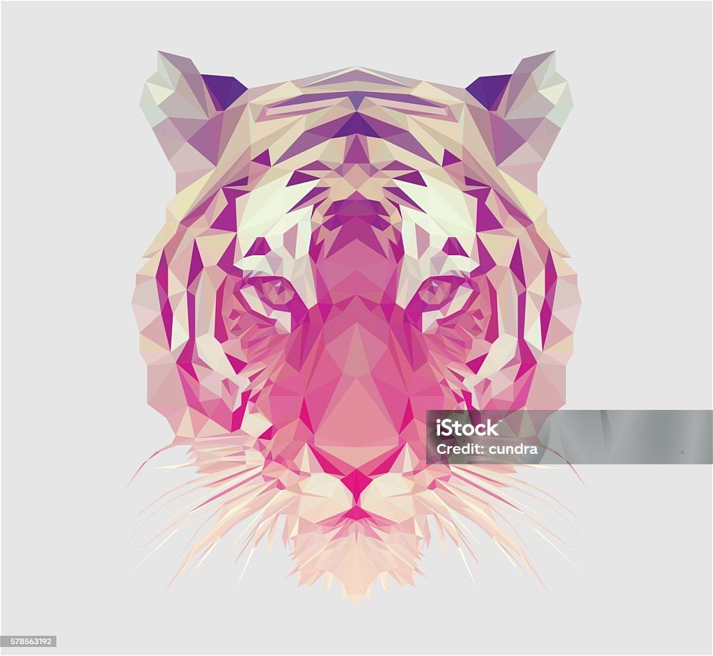 Retrato poligonal del tigre - arte vectorial de Tigre libre de derechos