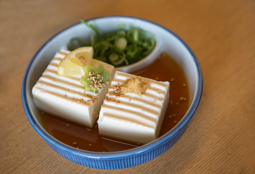 traditional japanese tofu dish in kyoto japan