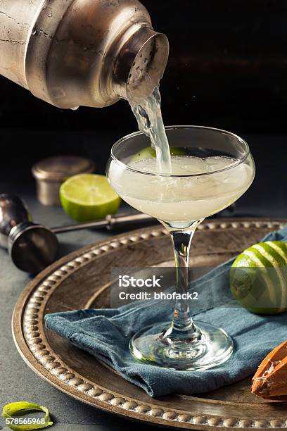 Alcoholic Lime And Gin Gimlet Stock Photo - Download Image Now - Gimlet - Cocktail, Gimlet - Tool, Gin
