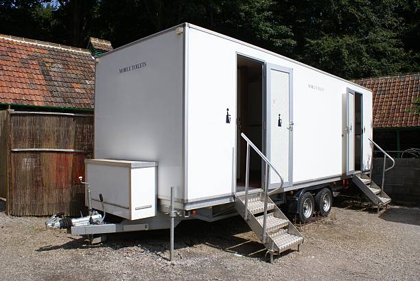 istock Mobile portable public toilet 578567862