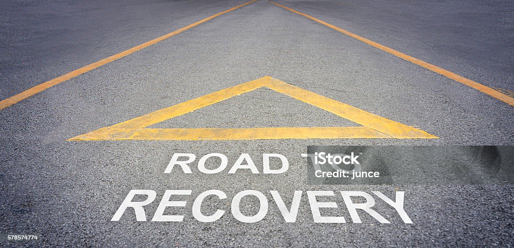 Road to recovery direction concept Recovery Stock Photo