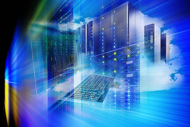Server Repository. control terminal supercomputer cloud storage. abstraction picture technologies Server Repository. control terminal supercomputer cloud storage. abstraktsionnoe image technology digital repository stock pictures, royalty-free photos & images