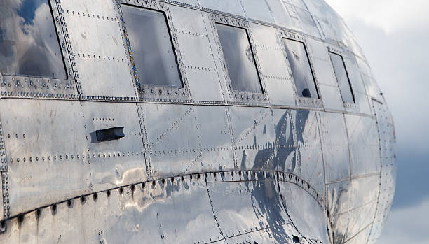 istock square windows old airplane  reflection sky in aluminum casing 578580680