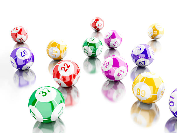 istock 3d Colorful bingo balls against white background. 578581682