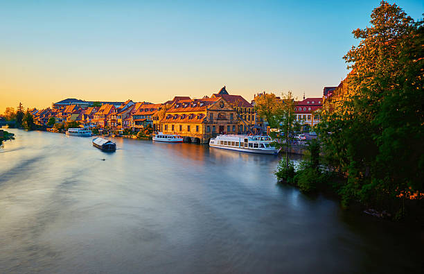 Bamberg Little Venice Little Venice and Old Harbour in Bamberg, Bavaria, Germany in the evening light. bamberg photos stock pictures, royalty-free photos & images