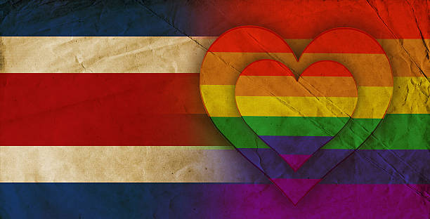 istock Costa Rican and rainbow flag 578582492
