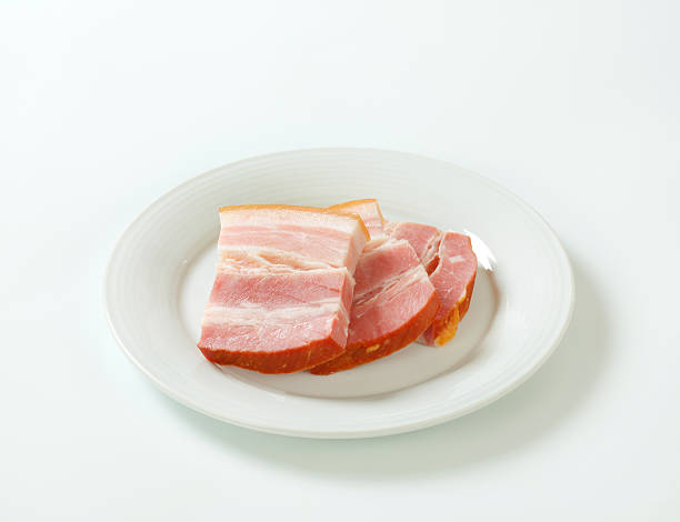 istock Slices of smoked bacon 578582602