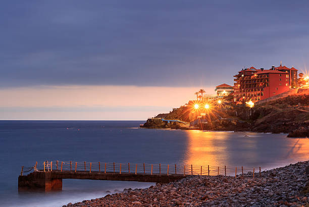 istock Canico de Baixo Resort at night with long exposure 578582930
