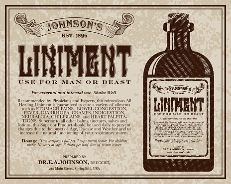 A vector illustration of an old fashioned advertisement in a Victorian style of typography. Decorative typefaces are mixed together to create the design. Download includes AI10 EPS and a high resolution JPEG file. 