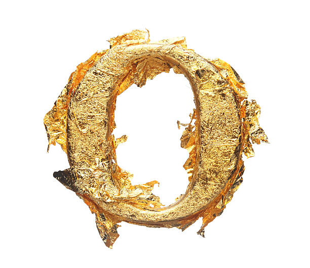 istock Alphabet and numbers in rough gold leaf 578585442