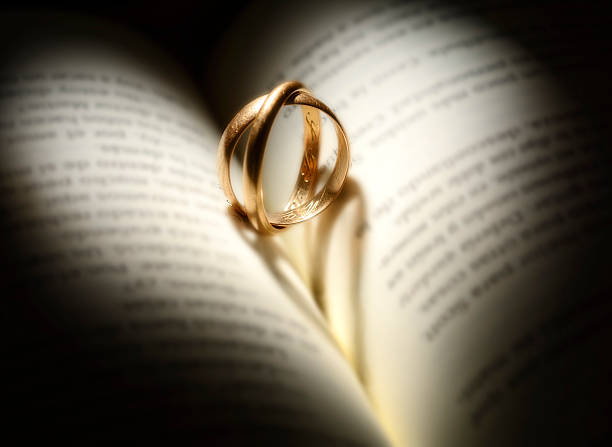 istock Another twist ring with book and heart shaped shadow 578588744