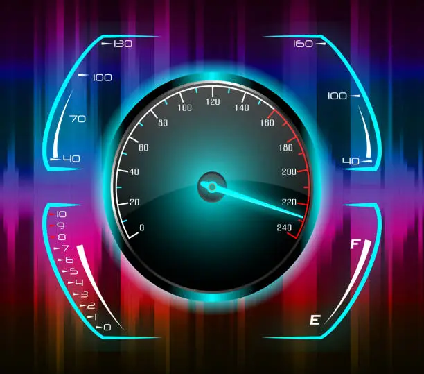 Vector illustration of Speedometer