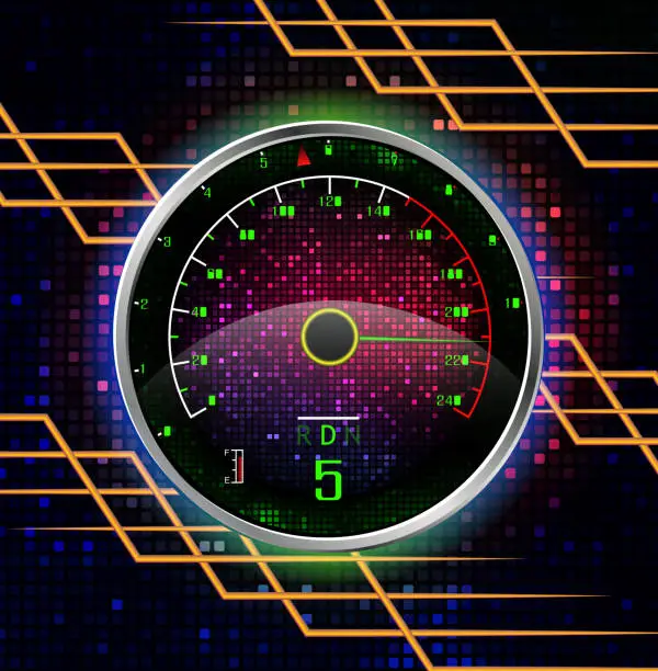 Vector illustration of Speedometer background