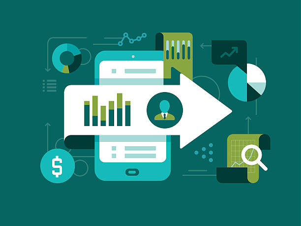 stock 시장  - finance data analyzing investment stock illustrations