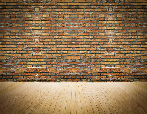 istock room interior vintage with red brick wall and wood floor 578593484
