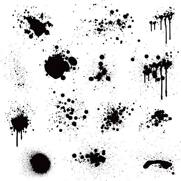 paint splatter paint or ink splatters spray paint background stock illustrations