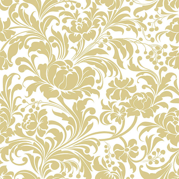 ゴールドシームレス花ベクトルの背景 - floral pattern seamless pattern wallpaper pattern点のイラスト素材／クリップアート素材／マンガ素材／アイコン素材