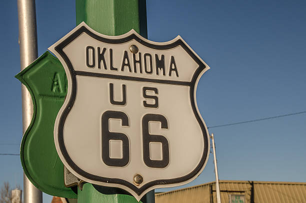 Oklahoma US 66 Sign - foto de acervo