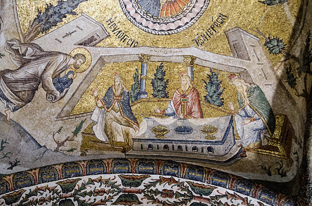 istock St Mary being presented at the Temple, mosaic 578597900