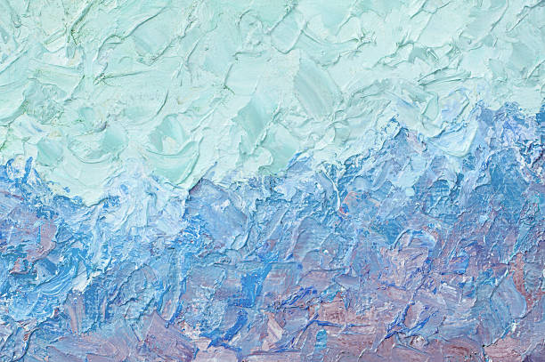 istock Light blue oil painting background. 578790900