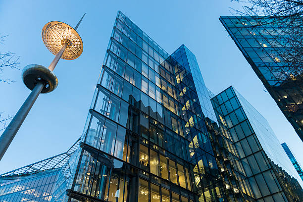 istock Glass and steel modern buildings 578794460