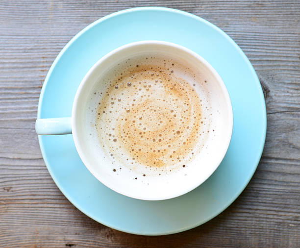 istock Cappuccino on wooden background 578796020