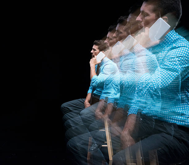 istock Multiple Exposure - Businessman talking on phone 578797216
