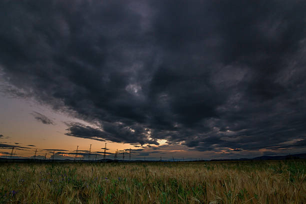 istock Beautiful stormy sky over fields in Bulgaria 578799684