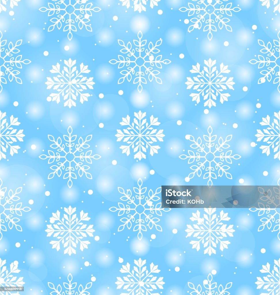1 Snowflake Texture Seamless Texture With Variation Snowflakes Stock Illustration ...