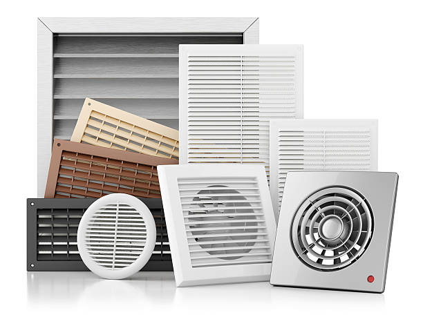 Set of ventilation grilles Set of ventilation grilles isolated on white background 3d single line power isolated electricity stock pictures, royalty-free photos & images