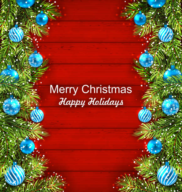 istock Christmas Artwork with Fir Twigs and Glass Balls 578807316