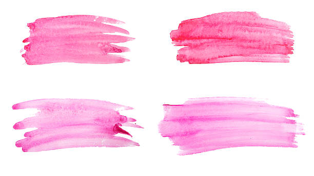 istock set Watercolor. Abstract painted stroke on  paper. 578807582