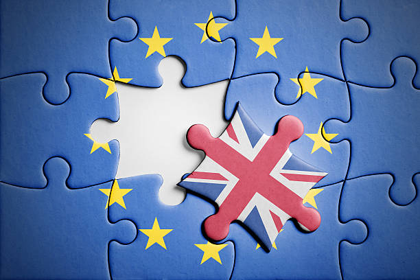istock United Kingdom. Exit from European Union concept puzzle 578811580