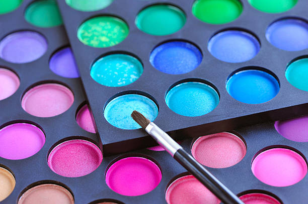 istock Professional eye shadows palette with makeup brush 578813806