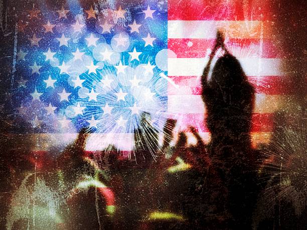 American flag grunge background, elections USA