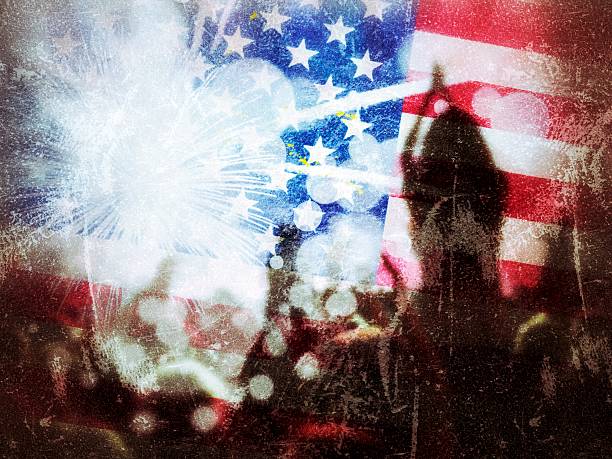 istock American flag grunge background, elections USA 578814210
