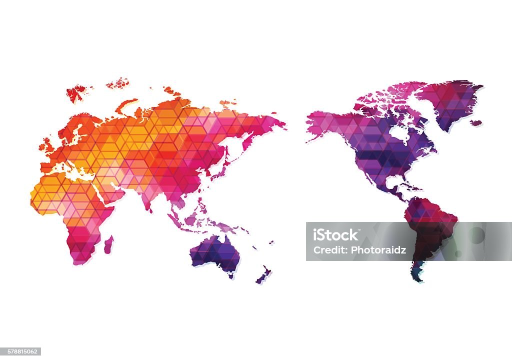 World Abstract Vector Abstract World Map Of Vector Vector Illustration Stock Illustration ...