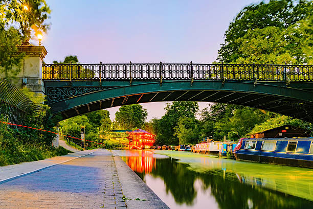 istock Regents park canal at night 578816532