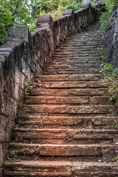istock Stone Step trail In the woods 578818804