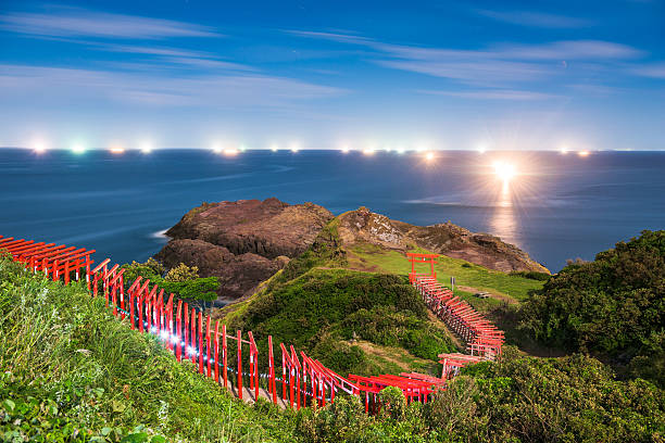 santuário de motonosumi no japão - jinja - fotografias e filmes do acervo