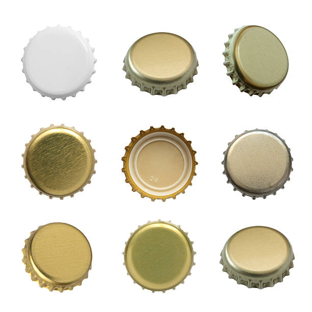 Bottle cap. Set of beer caps on a white background. stopper stock pictures, royalty-free photos & images