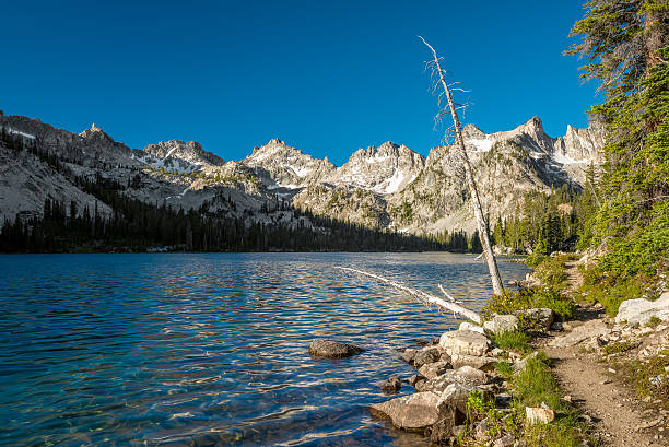 istock Mountain lake and hiking trail 578827508