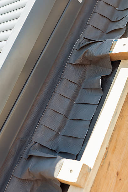 istock Side parts with insulation and sponge seals of skylight 578829120