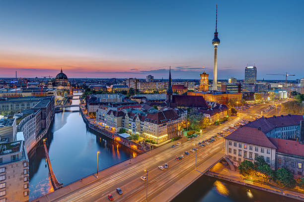 istock The Berlin skyline at the blue hour 578830392