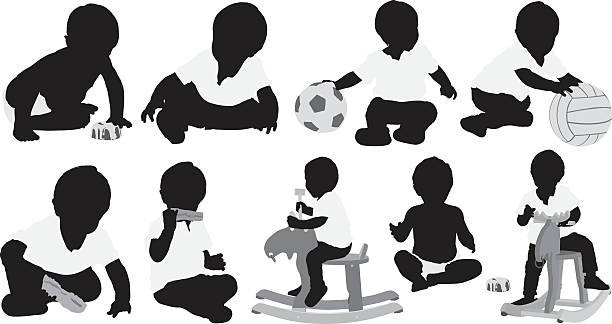 Little baby boy playing Little baby boy playinghttp://www.twodozendesign.info/i/1.png baby eating birthday cake stock illustrations