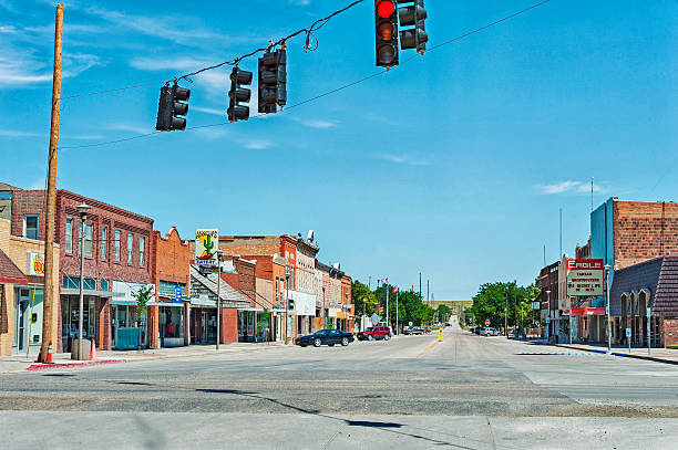 Chadron Nebraska Main Street views stock photo