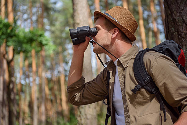 istock Young tourist resting in forest 579118124