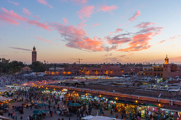 istock Jemaa el-Fnaa Market Square at Sunset 579120122