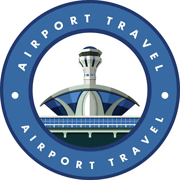 Vector illustration of Vector emblem Airport